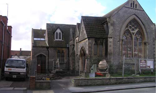 18/3 The east side of the Church just after building work commenced.