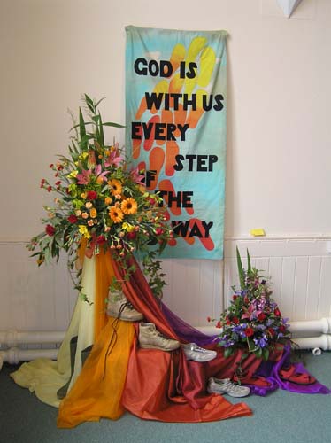 One of the flower displays at the Flower Festival.